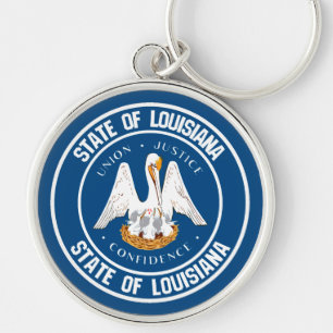 Louisiana Round Emblem Sleutelhanger