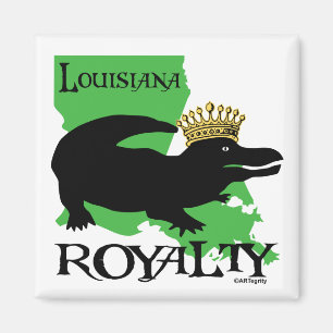 Louisiana Royalty (zwarte gator) Magneet
