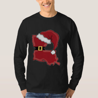 Louisiana Santa Sublimation Louisiana Christmas T-shirt