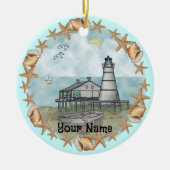 Louisiana Shells Lighthouse Ornament (Voorkant)