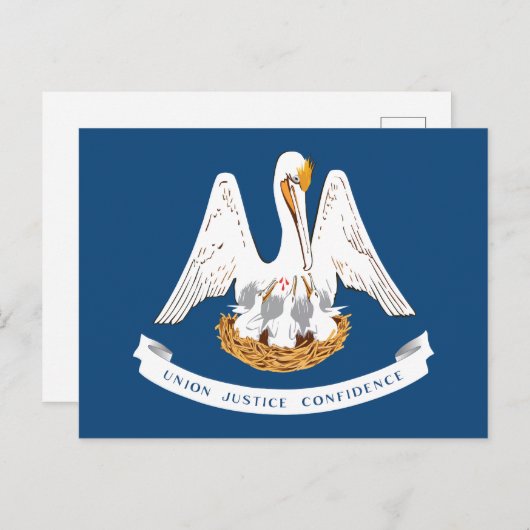 Louisiana State Flag Pelican State Motto Souvenir Briefkaart (Voorkant / Achterkant)