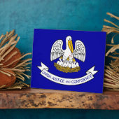 Louisiana State Flag Plaque Fotoplaat (Zijkant)