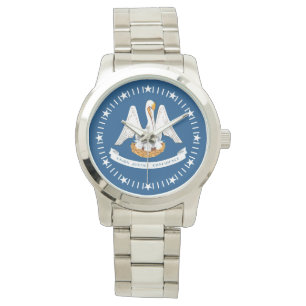 Louisiana State Flag Star Dial Design Horloge
