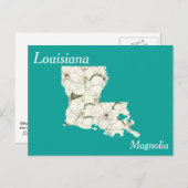 Louisiana State Flower Collage Map Briefkaart (Voorkant / Achterkant)