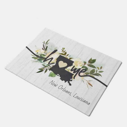 Louisiana State gepersonaliseerd uw huis stad rust Deurmat (Schuin)