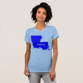 Louisiana State Map Belong T-shirt (Voorkant volledig)
