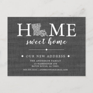 LOUISIANA State Moving Announouncement Post Card Aankondigingskaart