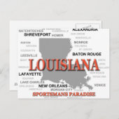 Louisiana State Pride Map Silhouette Briefkaart (Voorkant / Achterkant)