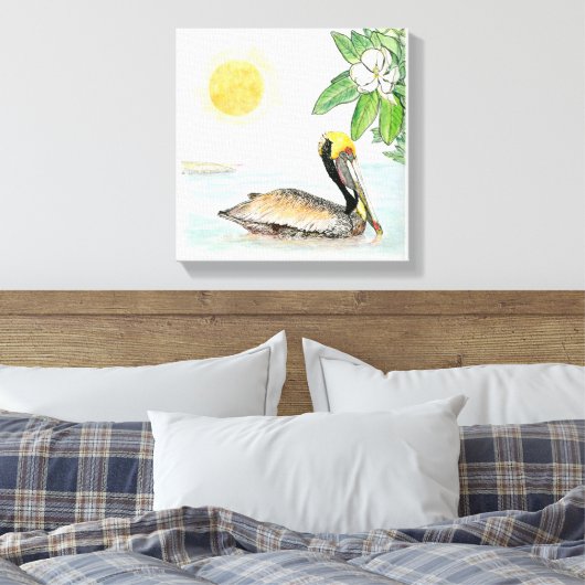 Louisiana Stretched Canvas Print (Insitu (Slaapkamer))