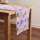Louisiana Themed Mardi Gras Table Runner Korte Tafelloper (Voorbeeld)