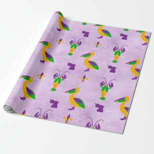 Louisiana Thmed Mardi Gras Cadeaupapier