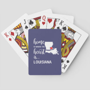 Louisiana thuis is waar het hart ligt pokerkaarten