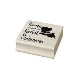 Louisiana thuis is waar het hart ligt 	rubberstempel