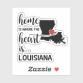Louisiana thuis is waar het hart ligt sticker (Vel)