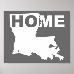 Louisiana Thuis Weg Van Staat Poster Bord
