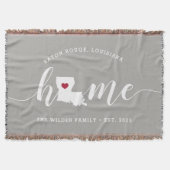 Louisiana Thuisstaat Gepersonaliseerd Deken (Voorkant)