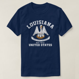 Louisiana USA Est. 1812 Patriottische vlag T Shirt