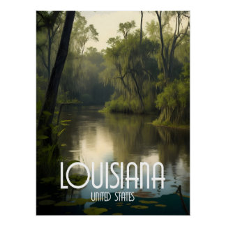 Louisiana USA Reisposter Perfect Poster