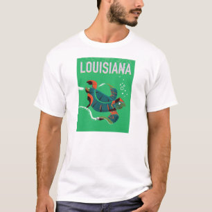 Louisiana USA vintage reisposter kunst T-shirt