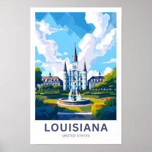 Louisiana Verenigde Staten Reisprint Poster