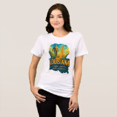  Louisiana vibrant artistic T-shirt design!  (Voorkant volledig)