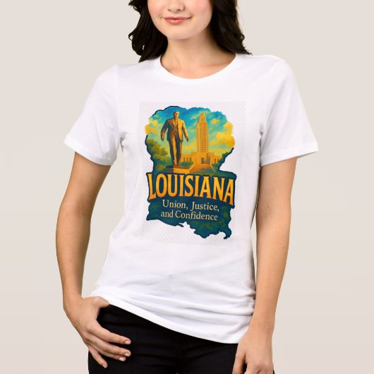  Louisiana vibrant artistic T-shirt design!  (Voorkant)