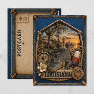 Louisiana Vintage Reizen Briefkaart