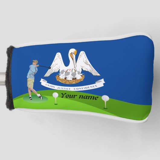 Louisiana vlag golfheadcover (Voorkant)
