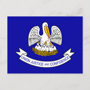 Louisiana, vlag van de Verenigde Staten Briefkaart