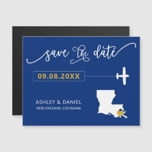 Louisiane Mariage Enregistrer la carte de la date,