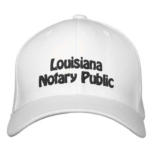 Louisiane Notaire Public Brodé Casquette De Baseba (Devant)