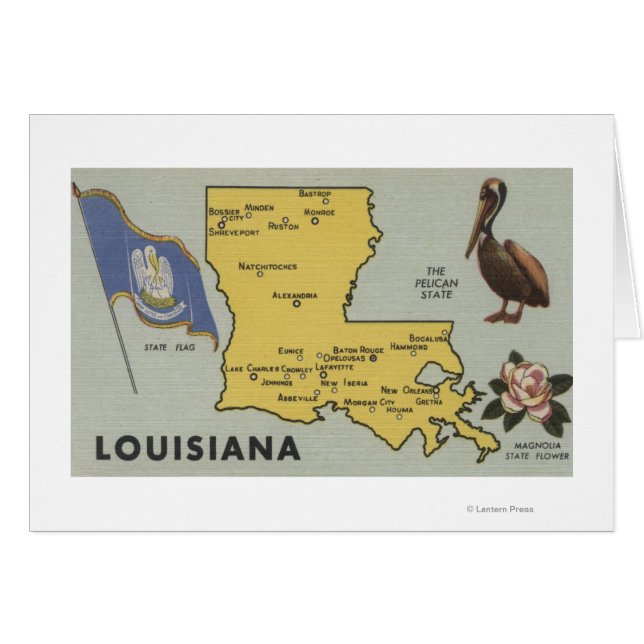 LouisianeCarte détaillée de l'ÉtatLouisiane (Devant horizontal)
