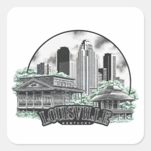 Louisville City Kentucky Verenigde Staten Vierkante Sticker
