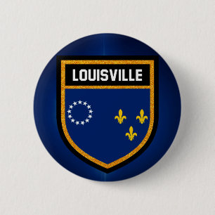 Louisville Flag Ronde Button 5,7 Cm