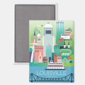 Louisville, Kentucky Refrigerator Magnet (Recto/Verso)