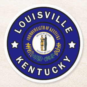 Louisville Kentucky Ronde Kartonnen Onderzetter