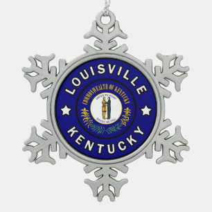 Louisville Kentucky Tin Sneeuwvlok Ornament