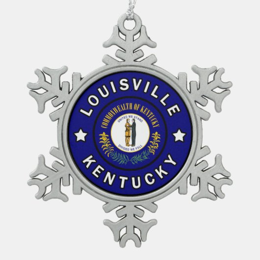 Louisville Kentucky Tin Sneeuwvlok Ornament (Voorkant)