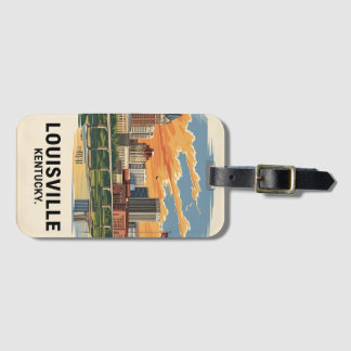 Louisville Kentucky USA Skyline Bagagelabel
