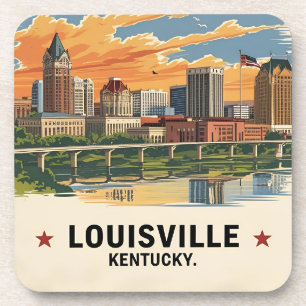Louisville Kentucky USA Skyline Bier Onderzetter