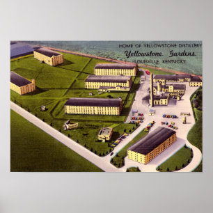 Louisville Kentucky Yellowstone Distillerie Poster