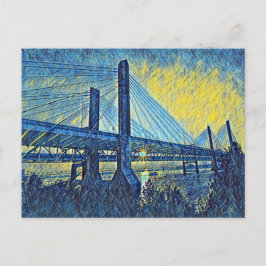 Louisville, KY Abraham Lincoln Bridge Schilderij Briefkaart