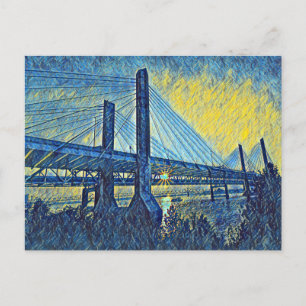 Louisville, KY Abraham Lincoln Bridge Schilderij Briefkaart