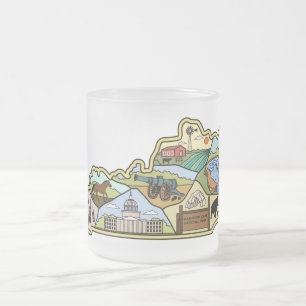 Louisville Lexington Kentucky Map Matglas Koffiemok