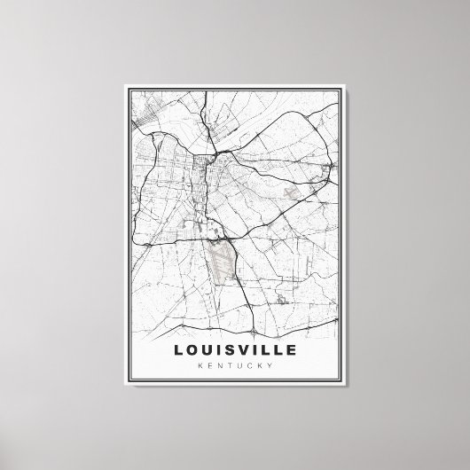 Louisville Map Canvas Afdruk (Voorkant)