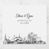 Louisville Mariage Champagne Étiquette personnalis (Étiquettes simples)