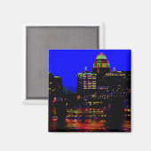 Louisville Neon Skyline Magnet (Recto/Verso)