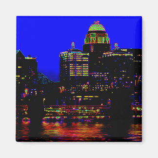 Louisville Neon Skyline Magnet Magneet