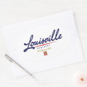 Louisville Script Ovale Sticker (Envelop)