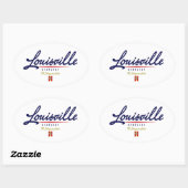 Louisville Script Ovale Sticker (Vel)